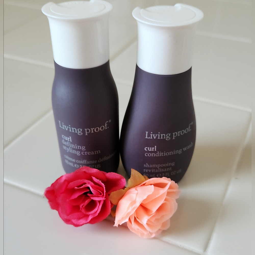 BN Living Proof Travel Size Curl Conditioning Wash & Styling Cream ~ Bundle of 2
